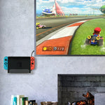Suporte de Parede para Consola de Jogos, Suporte de Armazenamento para Acessórios de Consola Nintendo Switch, Acrílico Preto, Acrílico Transparente