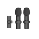 Microfone sem fios de lapela para telemóvel, microfone pequeno para vídeo ao vivo, 8 pinos direto 1 para 1, Tipo C 1 para 1, Tipo-C 1 para 2