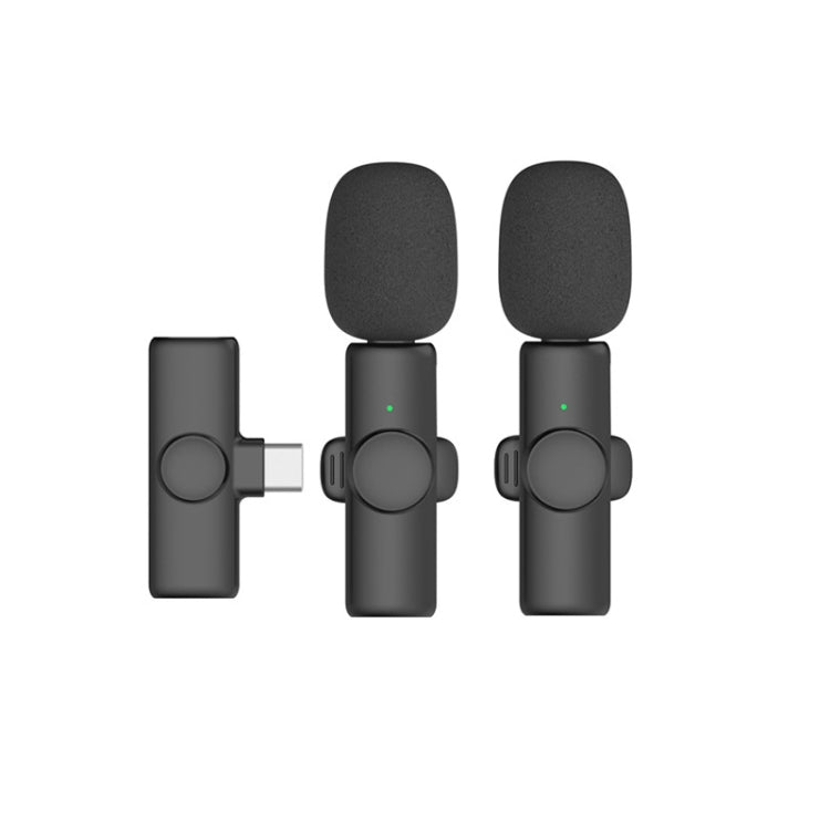 Microfone sem fios de lapela para telemóvel, microfone pequeno para vídeo ao vivo, 8 pinos direto 1 para 1, Tipo C 1 para 1, Tipo-C 1 para 2