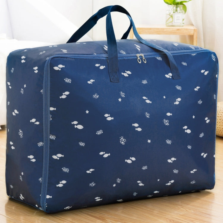 Oxford Cloth Quilt Moisture-Proof & Waterproof Storage Bag Zipper Portable Moving Luggage Bag, 70x50x30cm