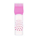 Frasco de Limpeza a Seco para Cuidados e Tintura de Cabelo Frasco Transparente com Escala e Squeeze Ferramentas de Cabeleireiro, Preto, Azul, Rosa