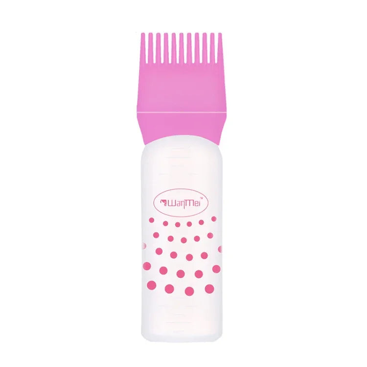 Frasco de Limpeza a Seco para Cuidados e Tintura de Cabelo Frasco Transparente com Escala e Squeeze Ferramentas de Cabeleireiro, Preto, Azul, Rosa