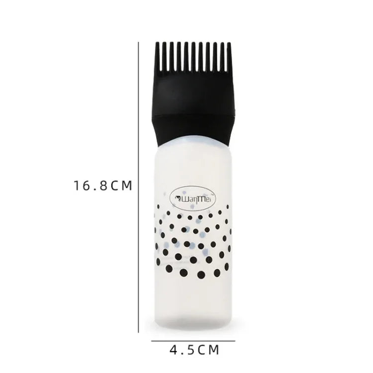 Frasco de Limpeza a Seco para Cuidados e Tintura de Cabelo Frasco Transparente com Escala e Squeeze Ferramentas de Cabeleireiro, Preto, Azul, Rosa