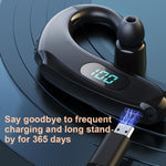 Q20 Auricular Estéreo com Gancho para orelha Bluetooth 5.2 com Ecrã Digital para Desporto e Negócios, Q20 Preto, Q20 Branco, Q20 Verde, Q20 Rosa, Q20 Amarelo, Q20 Azul