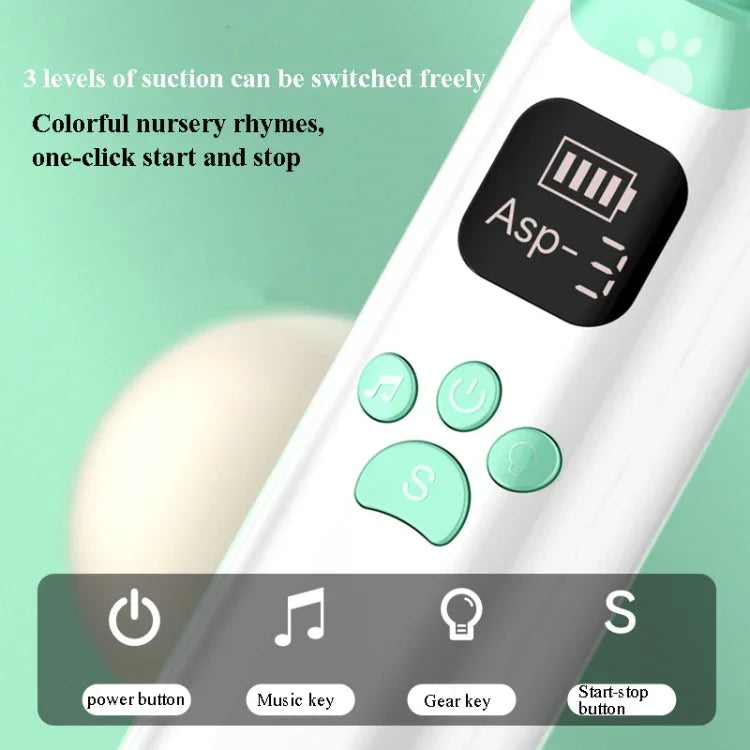 Aspirador nasal elétrico para bebé com 3 níveis ajustáveis, aspirador nasal elétrico