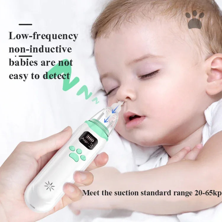 Aspirador nasal elétrico para bebé com 3 níveis ajustáveis, aspirador nasal elétrico