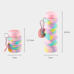 Copo de Água Dobrável de Silicone Garrafa de Água Desportiva Portátil Exterior Copo de Viagem Retrátil de Grande Capacidade, 350ml