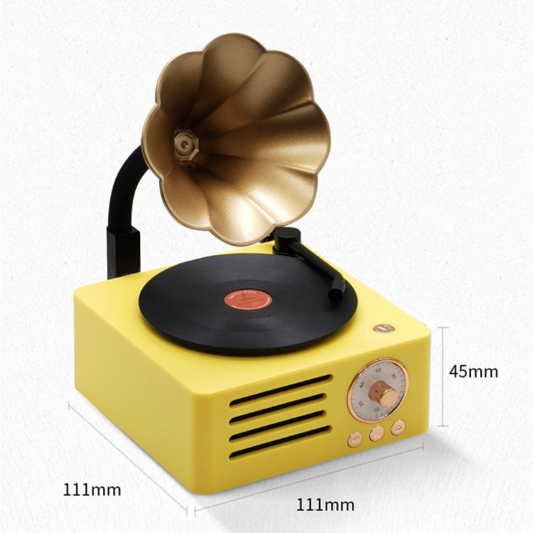 T15 Petúnia gira-discos retro em vinil áudio Bluetooth multifunções mini sem fios, Branco, Rosa, Azul