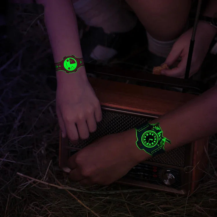 20 UN Autocolantes de Tatuagem Luminosos Impermeáveis para Crianças Desenho Animado Relógio, Ei-289, EI-290, Ei-291, EI-292, Ei-293, Ei-294, Ei-295, Ei-296, Ei-297, Ei-298, Ei-299, EI-300