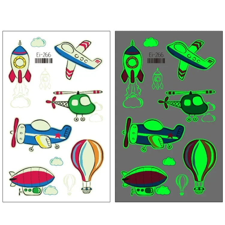 20 UN Autocolantes de Tatuagem Luminosos Impermeáveis para Crianças Desenho Animado de Carros de Transporte, Ei-261, Ei-262, Ei-263, Ei-264, Ei-265, Ei-266, Ei-267, Ei-268, Ei-269, Ei-270, Ei-271, Ei-272, Ei-273, Ei-274, Ei-275, Ei-276