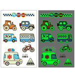 20 UN Autocolantes de Tatuagem Luminosos Impermeáveis para Crianças Desenho Animado de Carros de Transporte, Ei-261, Ei-262, Ei-263, Ei-264, Ei-265, Ei-266, Ei-267, Ei-268, Ei-269, Ei-270, Ei-271, Ei-272, Ei-273, Ei-274, Ei-275, Ei-276