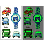 20 UN Autocolantes de Tatuagem Luminosos Impermeáveis para Crianças Desenho Animado de Carros de Transporte, Ei-261, Ei-262, Ei-263, Ei-264, Ei-265, Ei-266, Ei-267, Ei-268, Ei-269, Ei-270, Ei-271, Ei-272, Ei-273, Ei-274, Ei-275, Ei-276