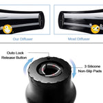 Difusor de Cabelo Universal Adaptável para Secadores com Design Giratório Capuz de Vento Grande para Cabelo Encaracolado, Branco, Preto