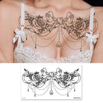 10 UN Autocolantes de Tatuagem Impermeáveis para Cobertura de Cicatrizes no Peito e Clavícula, BC-025, BC-026, BC-027, BC-028, BC-029, BC-030, BC-031, BC-032, BC-033, BC-034, BC-035, BC-036