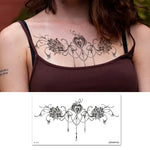 10 UN Autocolantes de Tatuagem Impermeáveis para Cobertura de Cicatrizes no Peito e Clavícula, BC-025, BC-026, BC-027, BC-028, BC-029, BC-030, BC-031, BC-032, BC-033, BC-034, BC-035, BC-036