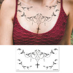 10 UN Autocolantes de Tatuagem Impermeáveis para Cobertura de Cicatrizes no Peito e Clavícula, BC-025, BC-026, BC-027, BC-028, BC-029, BC-030, BC-031, BC-032, BC-033, BC-034, BC-035, BC-036