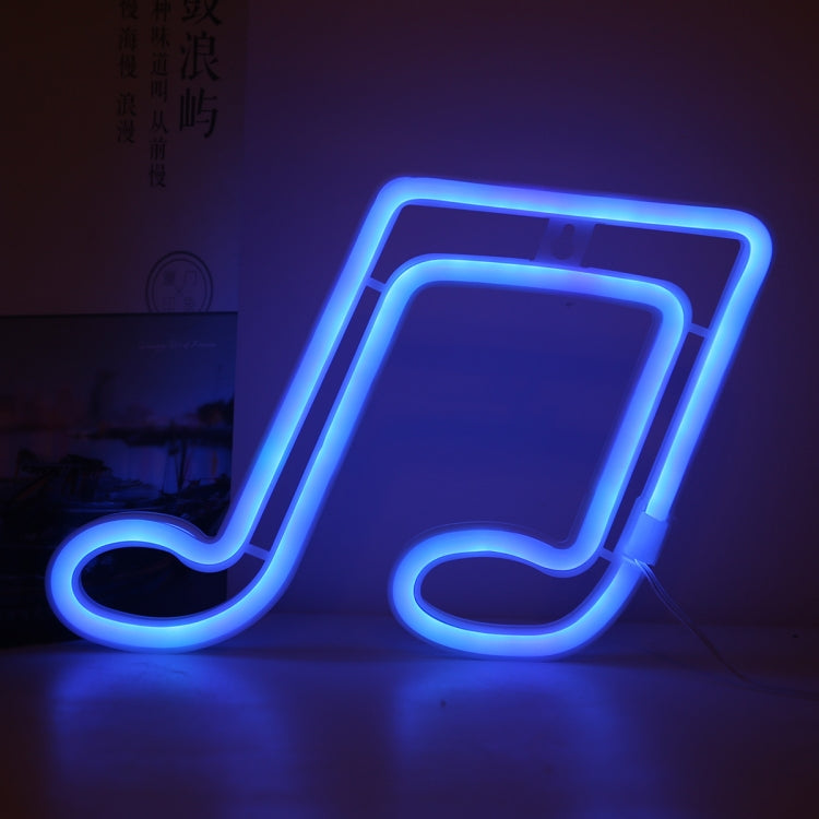 Luz de Neon Nota Musical Modelagem Iluminação Decoração de Sala, Luz Azul, Luz Vermelha, Luz Colorida, Luz Rosa