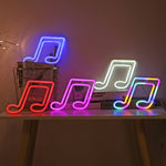 Luz de Neon Nota Musical Modelagem Iluminação Decoração de Sala, Luz Azul, Luz Vermelha, Luz Colorida, Luz Rosa