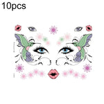 10 UN Autocolantes de Tatuagem com Glitter à prova de água para Festival de Música, LG-001, LG-002, LG-003, LG-004, LG-005, LG-006