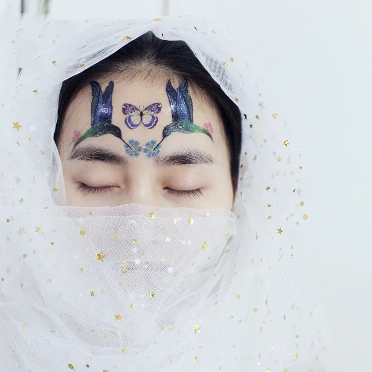 10 UN Autocolantes de Tatuagem com Glitter à prova de água para Festival de Música, LG-001, LG-002, LG-003, LG-004, LG-005, LG-006