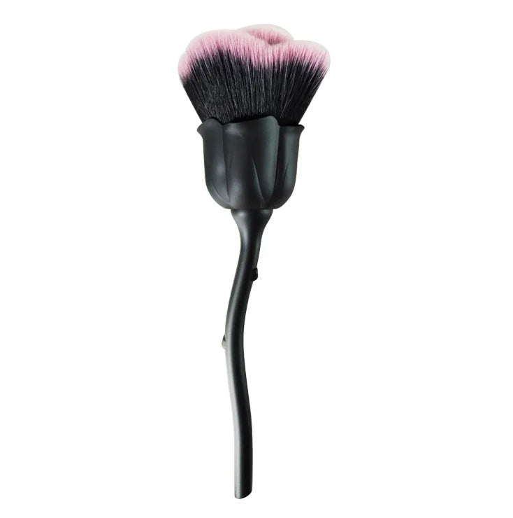 Pincel de Pó Solto com Flor de Rosa, Ferramentas de Beleza