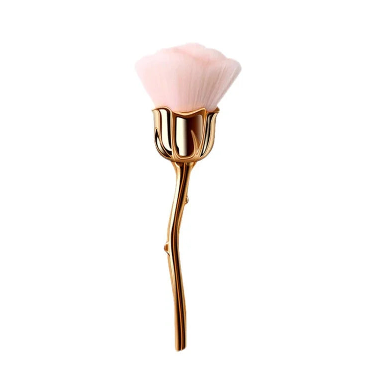 Pincel de Pó Solto com Flor de Rosa, Ferramentas de Beleza