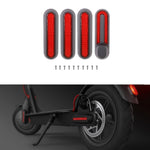 Roda de Scooter Elétrico com Tampa Decorativa Lateral Quádrupla com Faixas Reflectoras e Parafusos para Xiaomi Mijia 1S / Pro 2, Vermelho, Amarelo