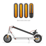 Roda de Scooter Elétrico com Tampa Decorativa Lateral Quádrupla com Faixas Reflectoras e Parafusos para Xiaomi Mijia 1S / Pro 2, Vermelho, Amarelo