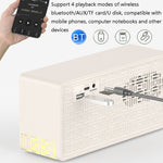 Manovo V1 Altifalante de ruído branco para auxílio ao sono de secretária, relógio despertador doméstico, altifalante Bluetooth