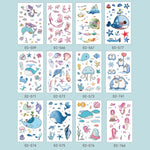 20 UN Autocolantes de Tatuagem para Crianças à prova de água com desenhos de animais marinhos, EC-559, EC-566, EC-567, EC-571, EC-572, EC-573, EC-574, EC-575, EC-576, EC-577, EC-741, EC-764