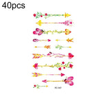 40 PCS Autocolantes de Tatuagem Pequenos e Frescos à Prova de Água, RC-445, RC-446, RC-447, RC-448, RC-449, RC-451, RC-452, RC-453, RC-454, RC-455, RC-456, RC-457