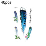 40 PCS Autocolantes de Tatuagem Pequenos e Frescos à Prova de Água, RC-445, RC-446, RC-447, RC-448, RC-449, RC-451, RC-452, RC-453, RC-454, RC-455, RC-456, RC-457