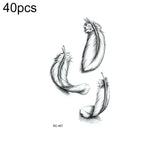 40 PCS Autocolantes de Tatuagem Pequenos e Frescos à Prova de Água, RC-445, RC-446, RC-447, RC-448, RC-449, RC-451, RC-452, RC-453, RC-454, RC-455, RC-456, RC-457