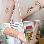 40 PCS Autocolantes de Tatuagem Pequenos e Frescos à Prova de Água, RC-445, RC-446, RC-447, RC-448, RC-449, RC-451, RC-452, RC-453, RC-454, RC-455, RC-456, RC-457
