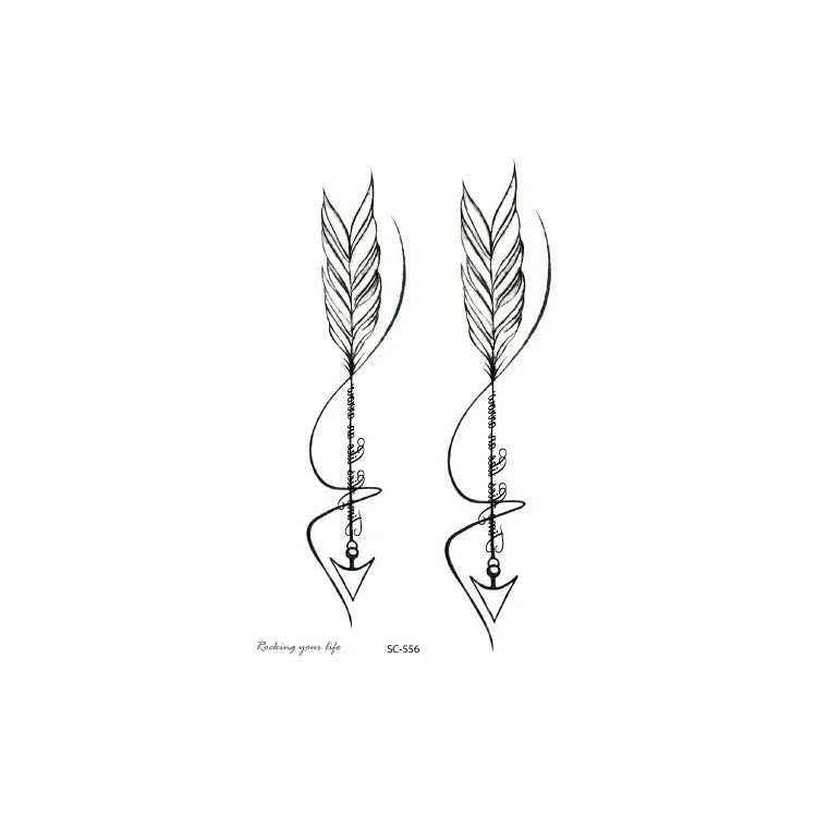 20 PCS Autocolantes de Tatuagem de Braço com Flores à Prova de Água, SC-529, SC-557, SC-558, SC-559, SC-561, SC-564, SC-551, SC-556, SC-552, SC-553, SC-554, SC-555