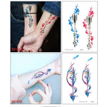 20 PCS Autocolantes de Tatuagem de Braço com Flores à Prova de Água, SC-529, SC-557, SC-558, SC-559, SC-561, SC-564, SC-551, SC-556, SC-552, SC-553, SC-554, SC-555