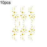 10 PCS Autocolantes de Tatuagem Facial para Festival de Música com Estampagem a Quente e à Prova de Água, VS-001, VS-002, VS-003, VS-004, VS-005, VS-006, VS-007, VS-008, VS-009, VS-010
