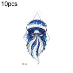 10 PCS Autocolantes de Tatuagem Pequenos e Frescos com Transferência de Água Colorida à Prova de Água, RC-501, RC-502, RC-503, RC-504, RC-505, RC-506, RC-507, RC-508, RC-509, RC-510, RC-511, RC-512, RC-513, RC-514, RC-515, RC-516