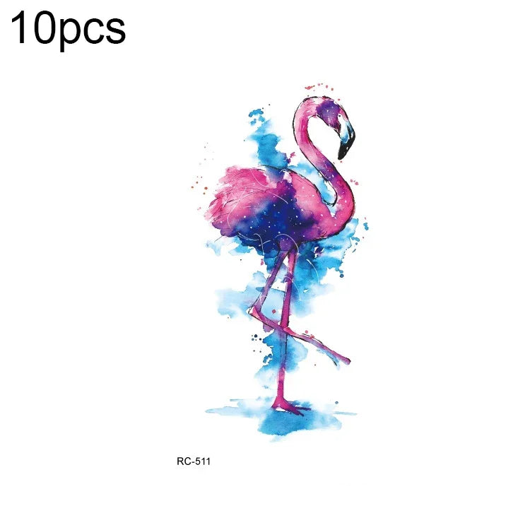 10 PCS Autocolantes de Tatuagem Pequenos e Frescos com Transferência de Água Colorida à Prova de Água, RC-501, RC-502, RC-503, RC-504, RC-505, RC-506, RC-507, RC-508, RC-509, RC-510, RC-511, RC-512, RC-513, RC-514, RC-515, RC-516