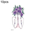 10 PCS Autocolantes de Tatuagem Pequenos e Frescos com Transferência de Água Colorida à Prova de Água, RC-501, RC-502, RC-503, RC-504, RC-505, RC-506, RC-507, RC-508, RC-509, RC-510, RC-511, RC-512, RC-513, RC-514, RC-515, RC-516