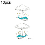 10 PCS Autocolantes de Tatuagem Pequenos e Frescos com Transferência de Água Colorida à Prova de Água, RC-501, RC-502, RC-503, RC-504, RC-505, RC-506, RC-507, RC-508, RC-509, RC-510, RC-511, RC-512, RC-513, RC-514, RC-515, RC-516