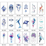10 PCS Autocolantes de Tatuagem Pequenos e Frescos com Transferência de Água Colorida à Prova de Água, RC-501, RC-502, RC-503, RC-504, RC-505, RC-506, RC-507, RC-508, RC-509, RC-510, RC-511, RC-512, RC-513, RC-514, RC-515, RC-516