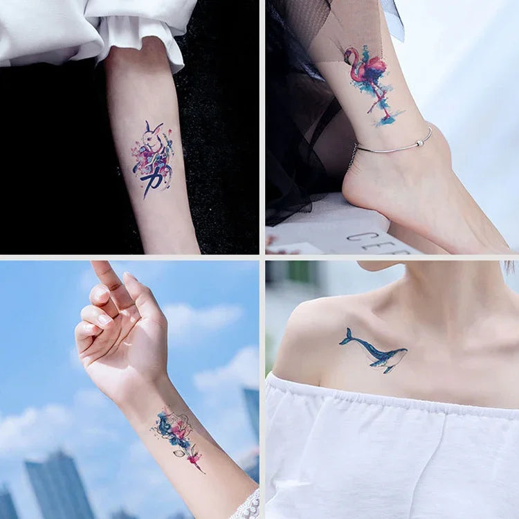 10 PCS Autocolantes de Tatuagem Pequenos e Frescos com Transferência de Água Colorida à Prova de Água, RC-501, RC-502, RC-503, RC-504, RC-505, RC-506, RC-507, RC-508, RC-509, RC-510, RC-511, RC-512, RC-513, RC-514, RC-515, RC-516