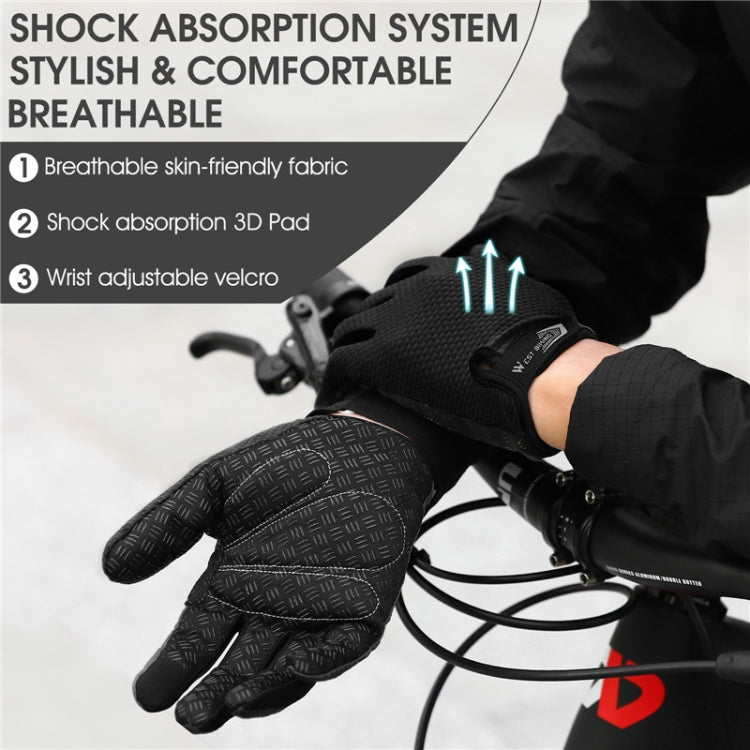 Luvas de Dedo Inteiro WEST BIKING YP0211223 para Ciclismo, Absorção de Impactos, Antiderrapantes, Luvas para Ecrã Tátil, M, L, XL