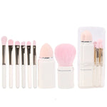 Conjunto de Maquilhagem para Iniciantes 8 em 1, Pincel de Blush Retrátil Mini Quadrado Portátil, Pincel de Sombra, 8 em 1 (Branco Leitoso), 8 em 1 (Vermelho Vinho), 8 em 1 (Pele Clara), 8 em 1 (Azul Claro)