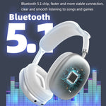 P9 Auricular Sem Fios Bluetooth 5.1 com Subwoofer Suporta AUX / Cartão TF, P9 (Preto), P9 (Branco), P9 (Vermelho), P9 (Verde), P9 (Azul)