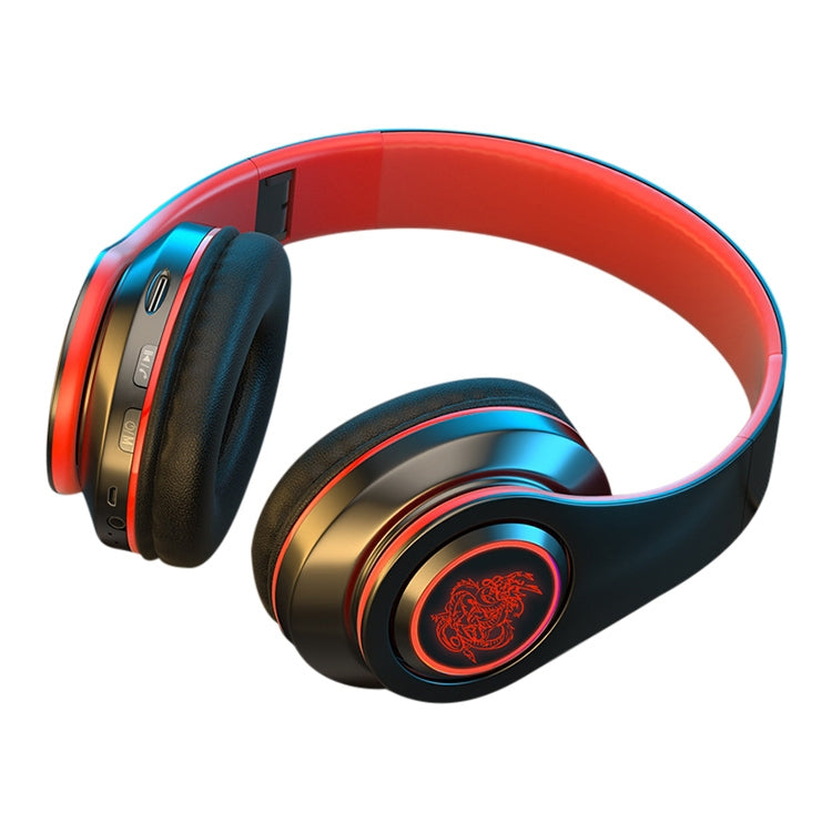 Auricular Bluetooth Sem Fios B39 com Subwoofer e Luz Respiratória Suporta Cartão TF