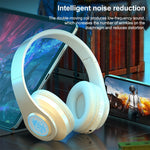Auricular Bluetooth Sem Fios B39 com Subwoofer e Luz Respiratória Suporta Cartão TF