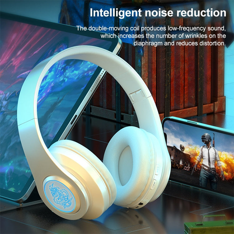 Auricular Bluetooth Sem Fios B39 com Subwoofer e Luz Respiratória Suporta Cartão TF