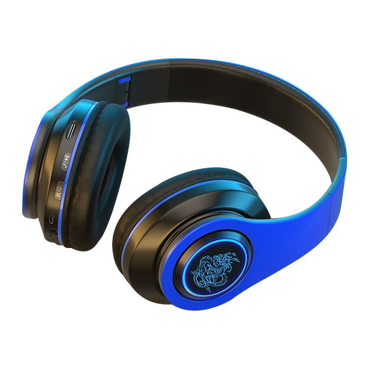 Auricular Bluetooth Sem Fios B39 com Subwoofer e Luz Respiratória Suporta Cartão TF